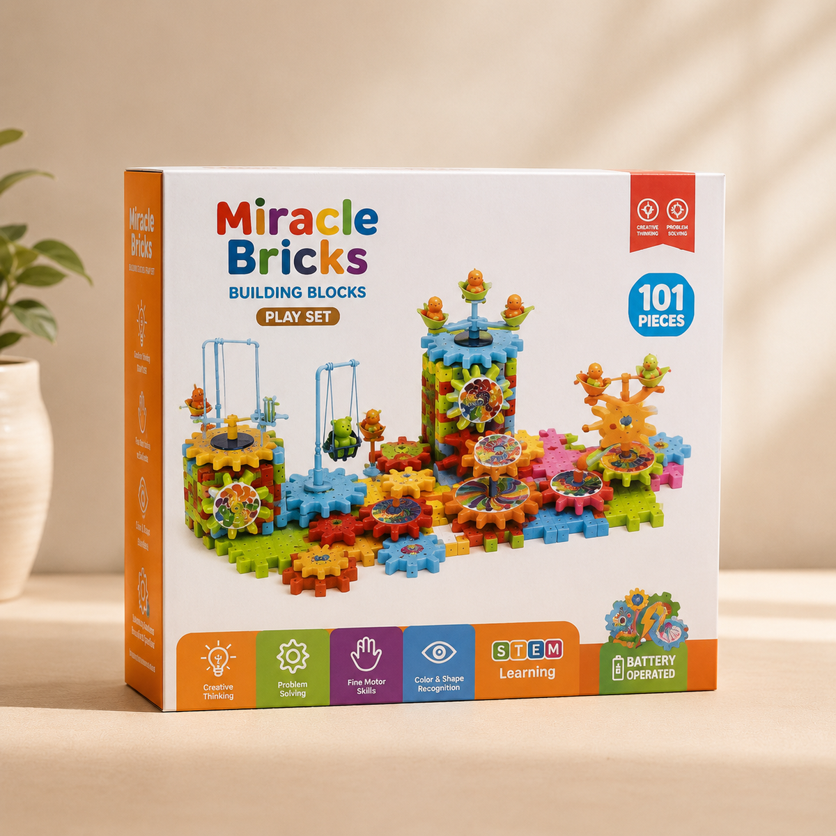 Miracle Spinning Gear Building Blocks 101 Pieces set